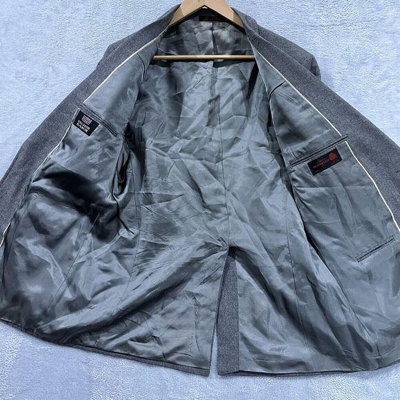 English Manor Blazer Jacket Wool 42R Sport Coat 2 Buttons Suit VTG - Picture 3 of 16